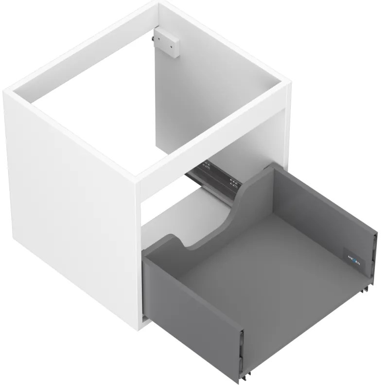 Mexen Box-A, závesná skrinka 50 cm, 1 zásuvka, biela matná, 91AX0-0500-470-1-01