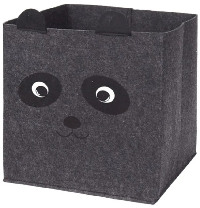 Úložný box Bear, 32x32x32 cm, tmavosivá