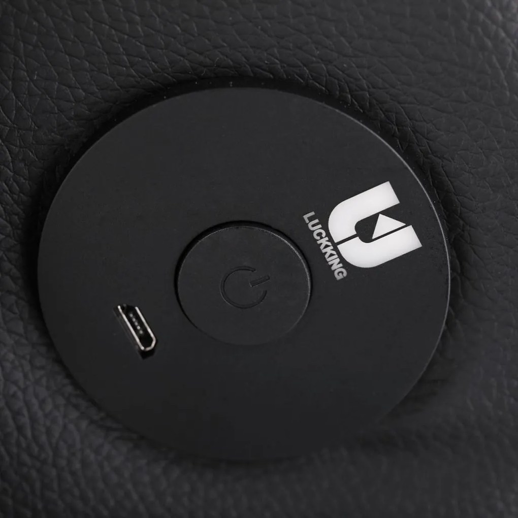 Kancelárske/herné kreslo s Bluetooth reproduktormi, čierna/červená, CARPI