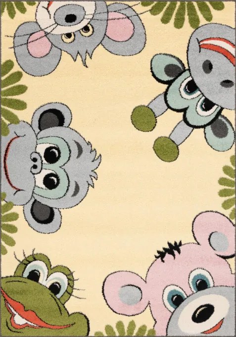 Detský koberec Funky Top Tig žltý