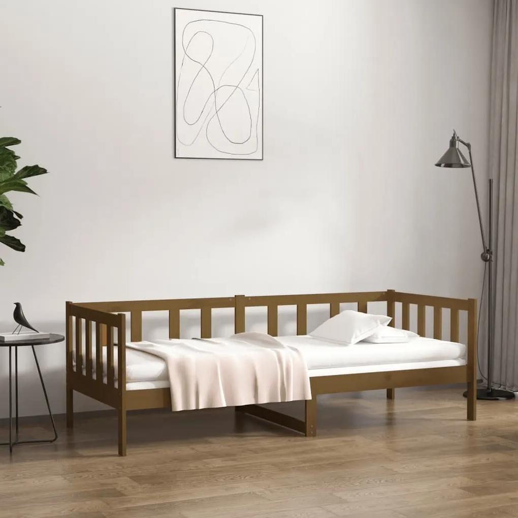 Denná posteľ medovo-hnedá 90x190 cm borovicový masív