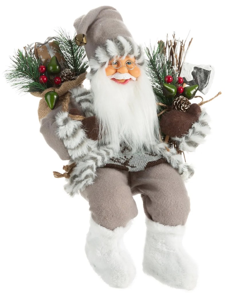 VIANOČNÁ FIGÚRKA SANTA 40 CM BIELA