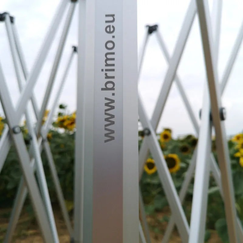 BRIMO Svadobný stan 3x6 m hliníkový – Elegantný a rýchlorozkladací - s 3 stenami - Červená 15