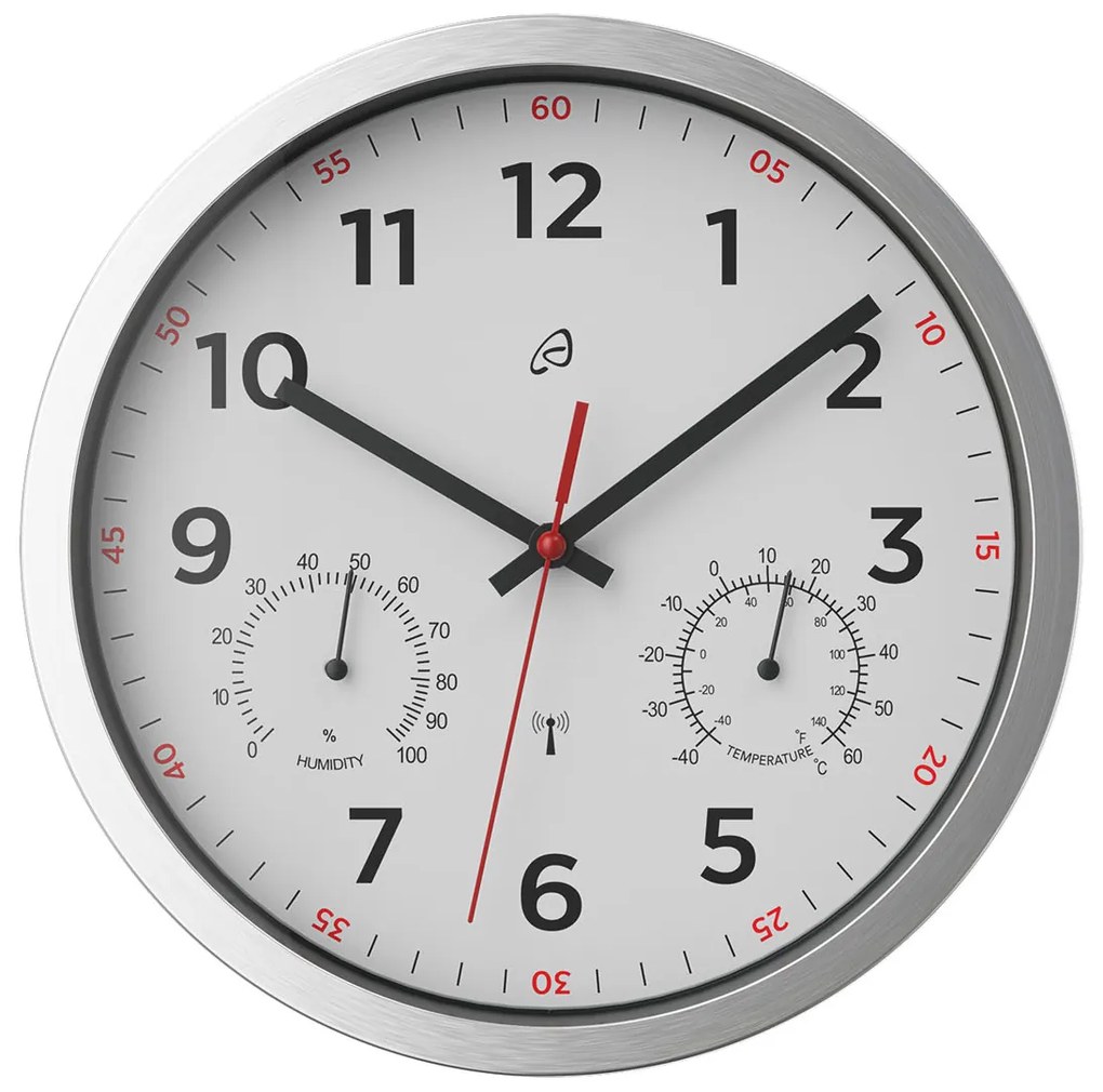 AURIOL Nástenné hodiny (strieborná/biela) (100335905)