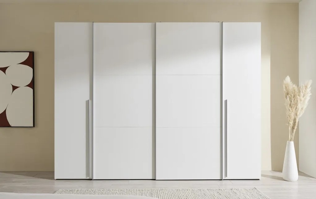 Šatníková skriňa Maturs, 267 cm, biela