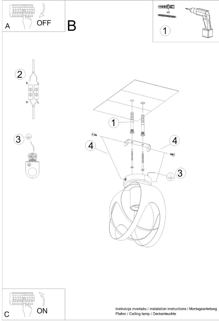 Stropné svietidlo Tulos, 1x čierne kovové tienidlo