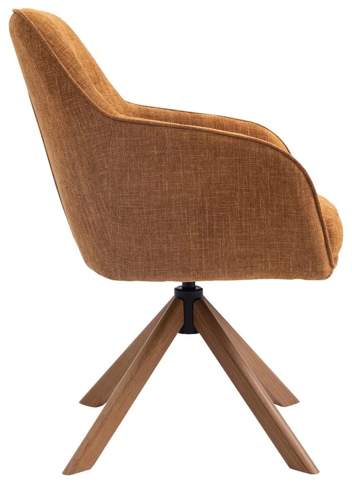 Oranžové čalúnené jedálenské kreslá v súprave 2 ks Avola – Unique Furniture