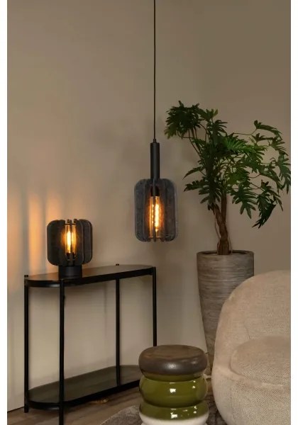 Lucide 45492/01/36 - Luster na lanku RAFAL 1xE27/40W/230V čierna/šedá