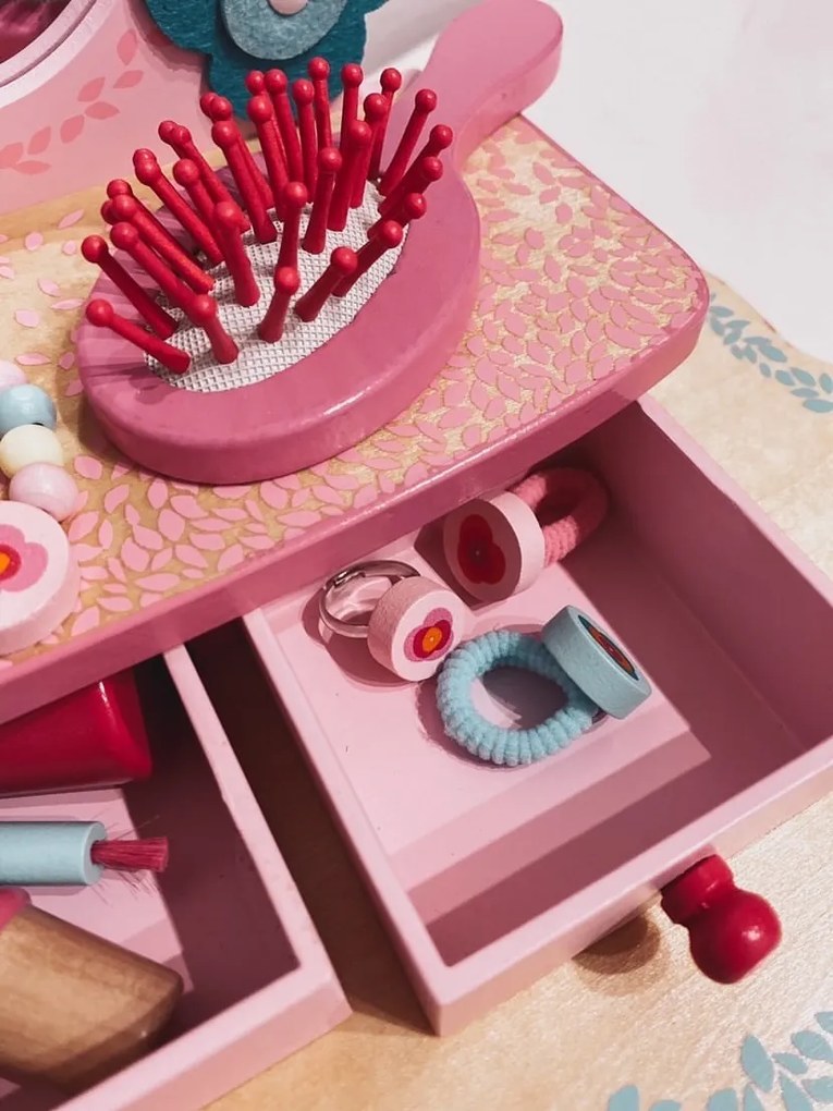 Drevený toaletný stolík - Flora