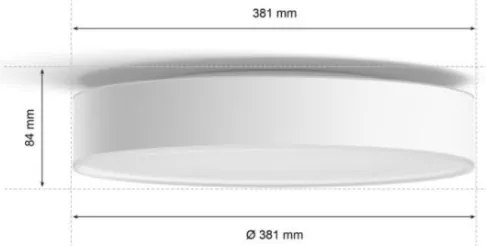 Philips - LED Stmievateľné kúpelňové svietidlo Hue LED/19,2W/230V IP44 pr. 381+DO