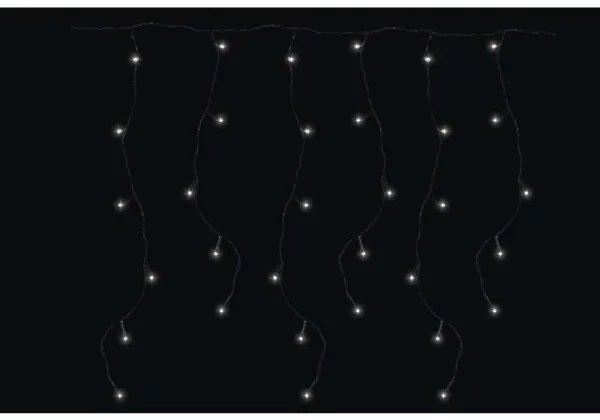 LED Vonkajšia vianočná reťaz CHAIN 180xLED/8 funkcií 8m IP44 studená biela