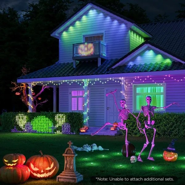 Govee - LED RGBIC Vonkajšia svetelná sieť 143x85cm Wi-Fi Matter IP65