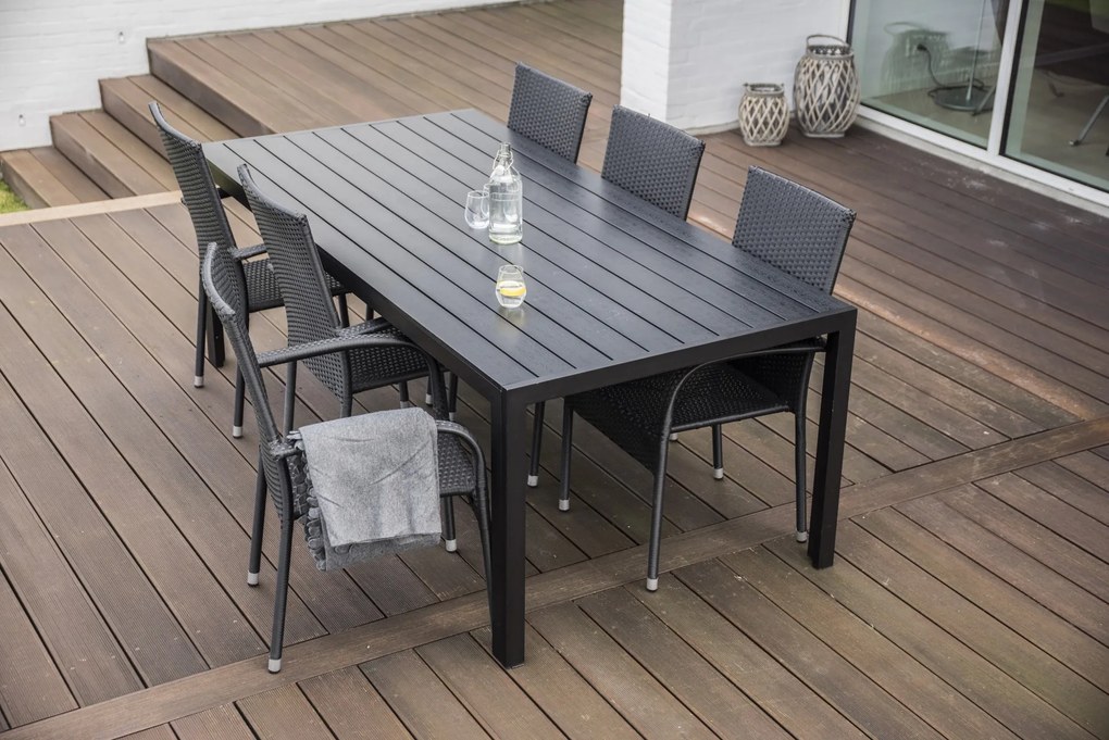 Záhradný jedálenský set Viking XL + 6x ratanová stolička Paris