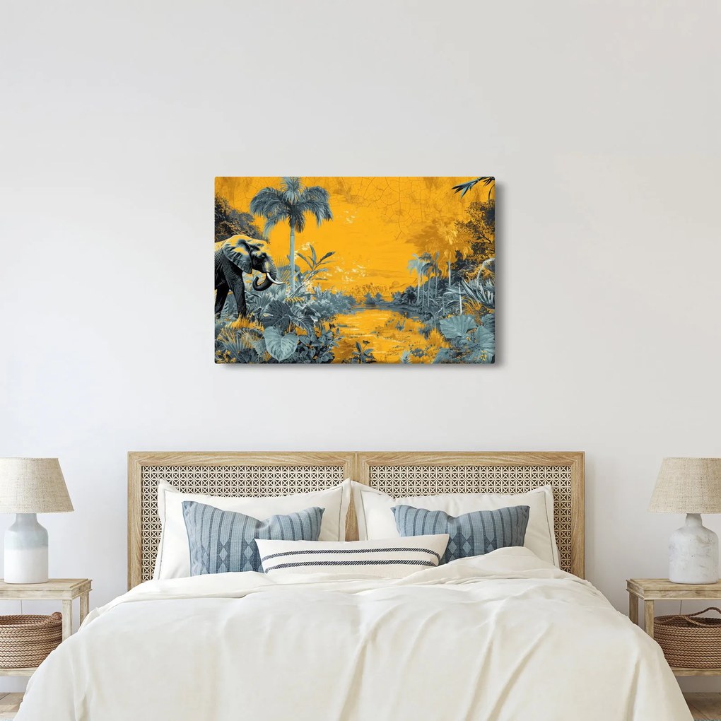 Obraz - Slon v prírode (90x60 cm)