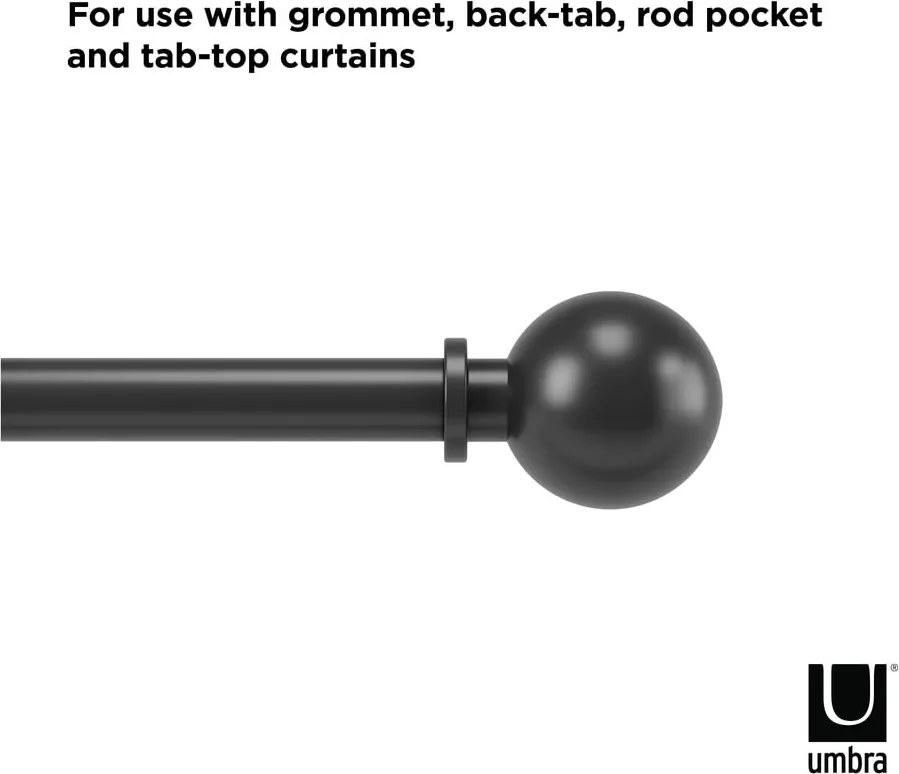 Oceľová roztiahnuteľná garniža 183 - 366 cm Bolas - Umbra