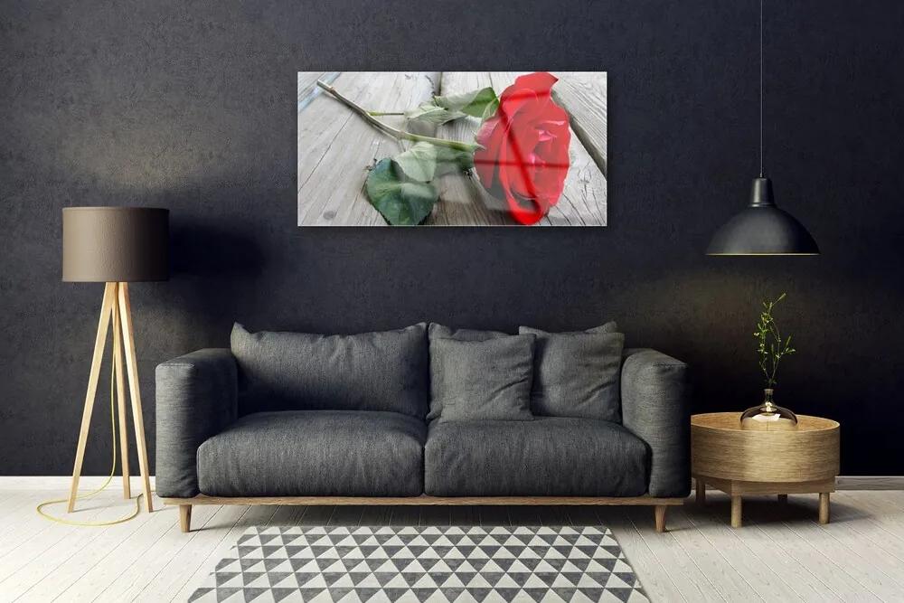 Obraz na skle Ruže kvety 140x70 cm