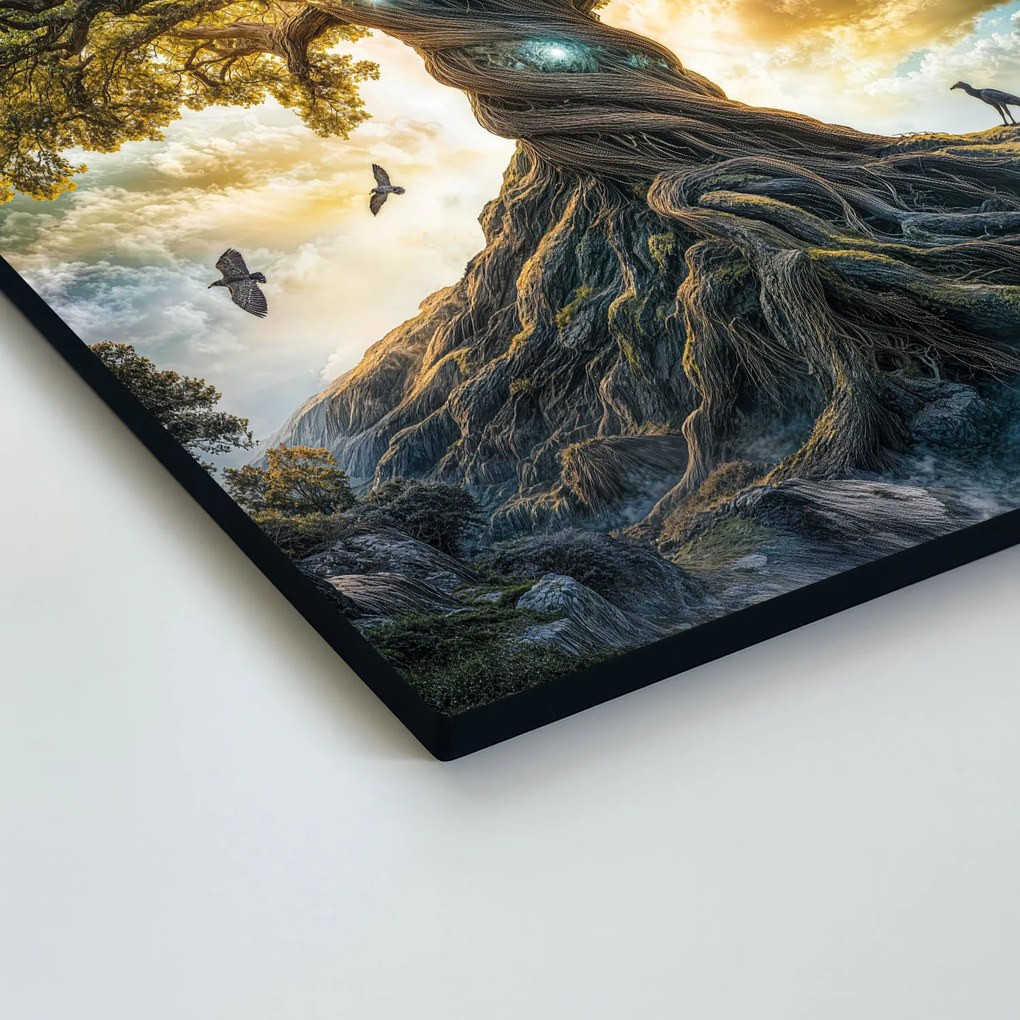 DUBLEZ | Drevený obraz stromu života - Yggdrasil