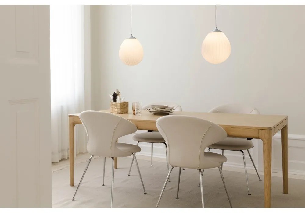 Tienidlo v bielo-striebornej farbe ø 27 cm Around the World Medium – UMAGE