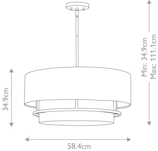 Hinkley HK-GRAHAM-L-LCB - Luster na tyči GRAHAM 4xE14/40W/230V