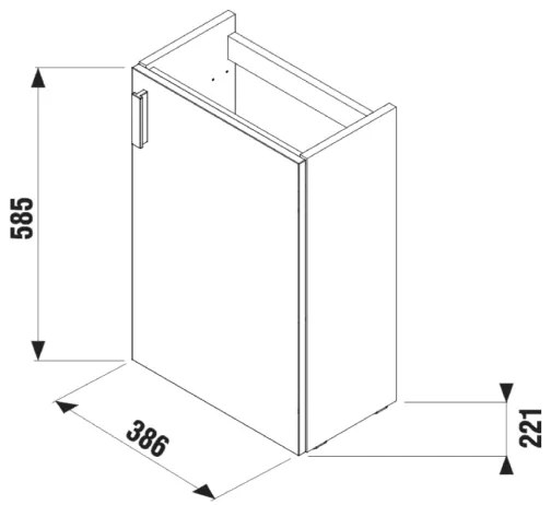 JIKA H45J5111753001 - Kúpeľňová skrinka s umývadlom PETIT 58,5x38,6 cm biela