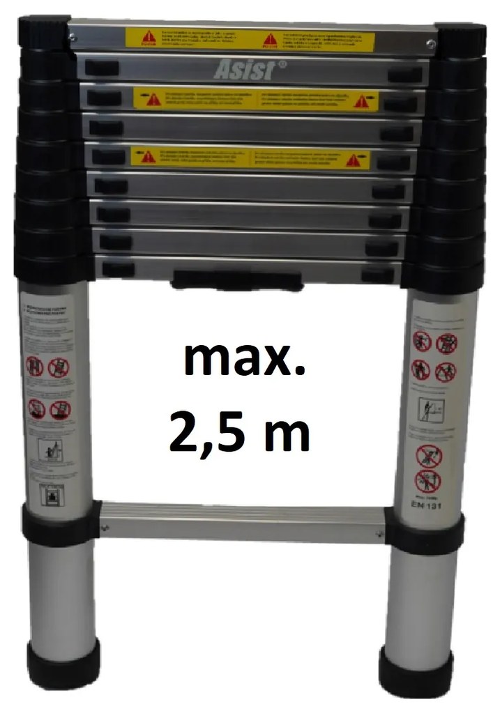 ASIST Teleskopický rebrík Alu, 2,5m