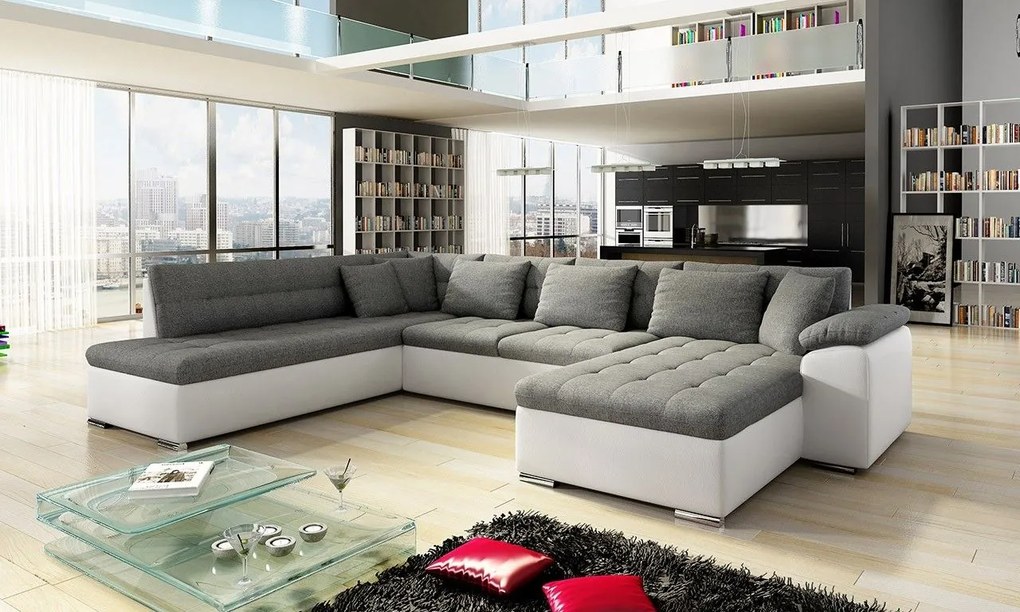 Rohová sedacia súprava Tony Bis, Dostupné poťahy: Uttario Velvet 2955 + Uttario Velvet 2955 + Uttario Velvet 2979, Strana: Pravá - U
