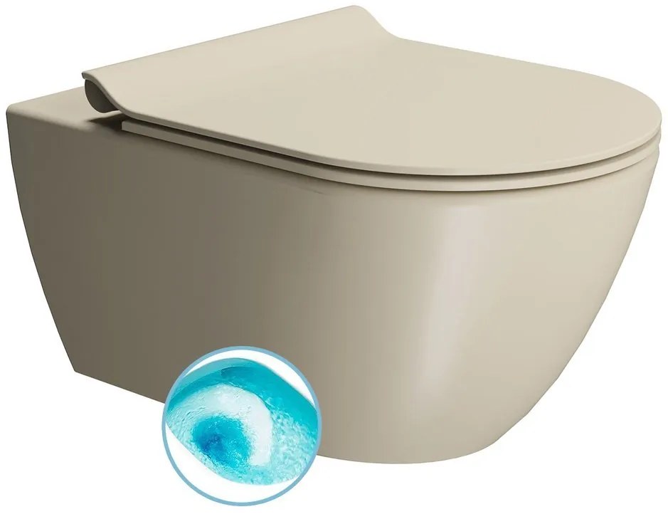 GSI GSI, PURA závesná WC misa, Swirlflush, 36x55cm, creta dual-mat, 881508