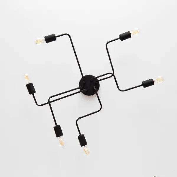 LED Prisadený luster TUBE 6xE27/15W/230V