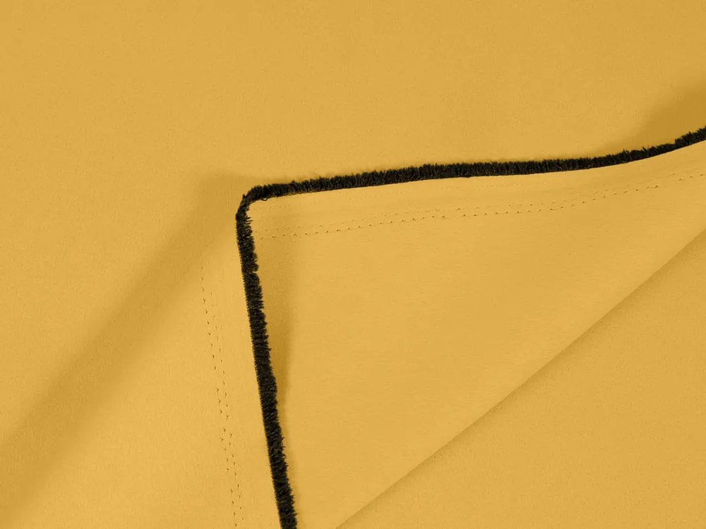 Biante Zatemňovací záves Blackout BKU-109 Horčicový  - šírka 140 cm 140x180 cm