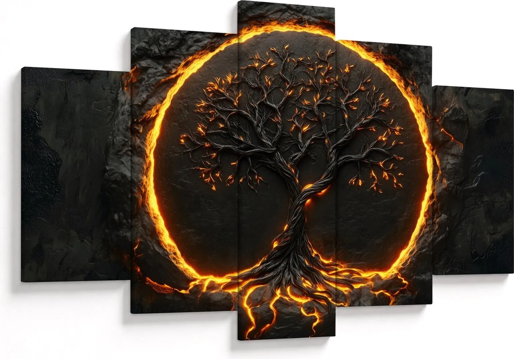 Obraz – Strom života v láve II. (150x105 cm)