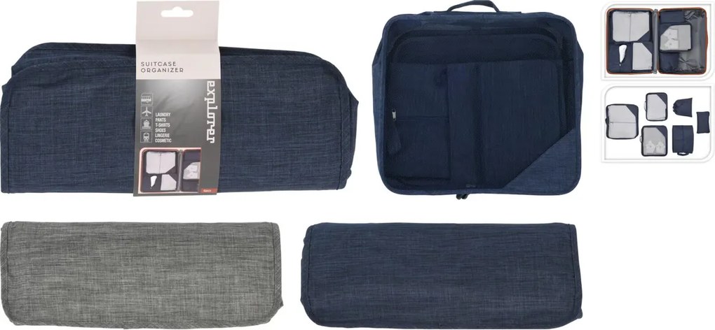 6-dielna súprava cestovného organizéra Travel