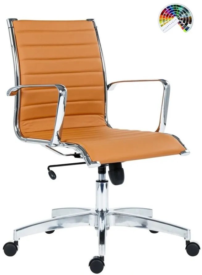 ANTARES Kancelárske kreslo 8850 KASE RIBBED LOW BACK čalúnenie SKAI BLOOM koženka