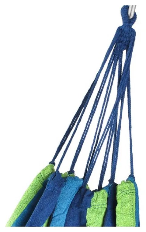 Modrozelená hojdacia sieť HAMMOCK pre 2 osoby 200x150 cm