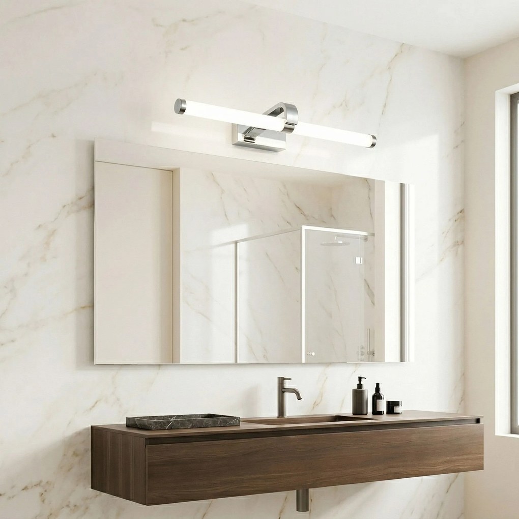 Toolight Toolight, Kúpeľňové nástenné LED svietidlo APP1882-1W 60cm CHROME, OSW-66037