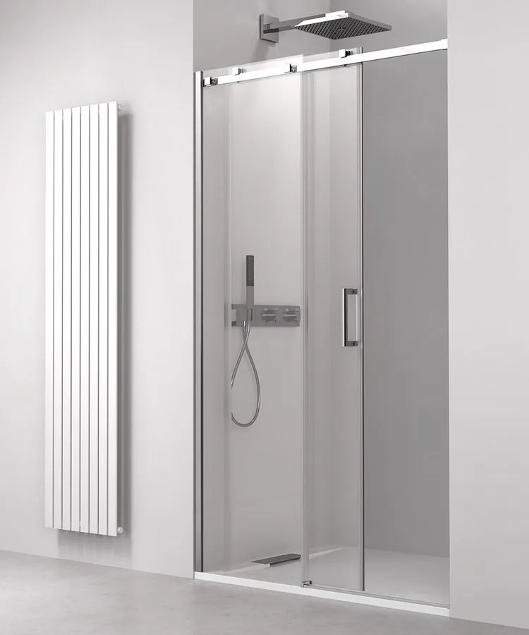 Polysan Polysan, THRON LINE SQUARE sprchové dveře 1000 mm, hranaté pojezdy, čiré sklo, TL5010-5002