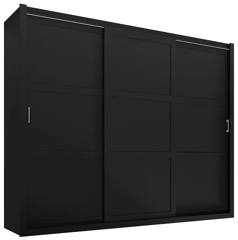 Skriňa Frama 255 čierna rukoväť strieborná