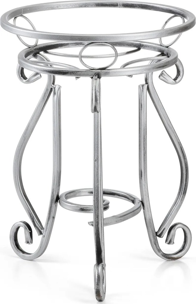 STOJAN NA KVETINÁČ SHANE 37X29 CM STRIEBORNÁ