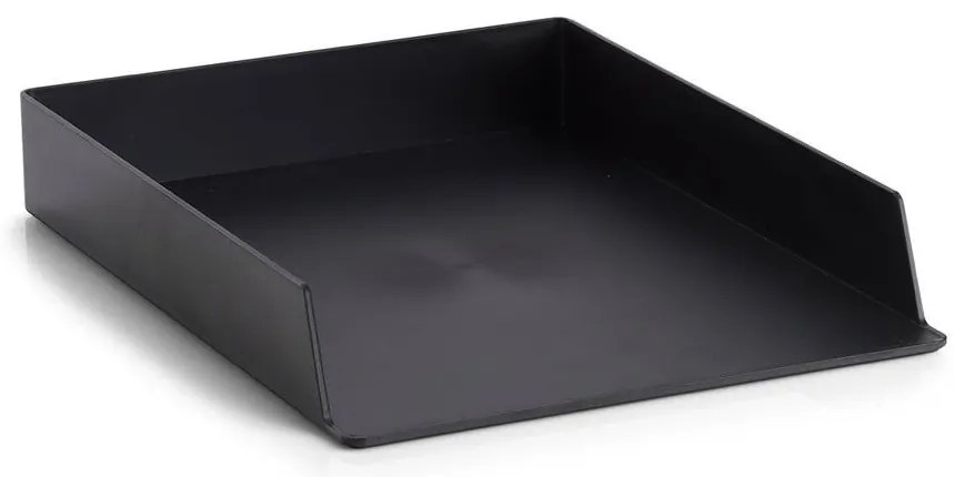 Plastový organizér na dokumenty, stohovateľný, UNTENSIL, čierny