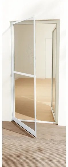 Livarno Home Hliníková sieťka proti hmyzu na dvere, 100 x 210 cm, s okopovou ochranou. (biela) (100345274)