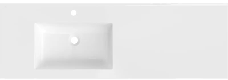 Mexen Otis, umývadlo na zapustenie 141 x 46,5 cm, ľavé, biela lesklá, 25181400L