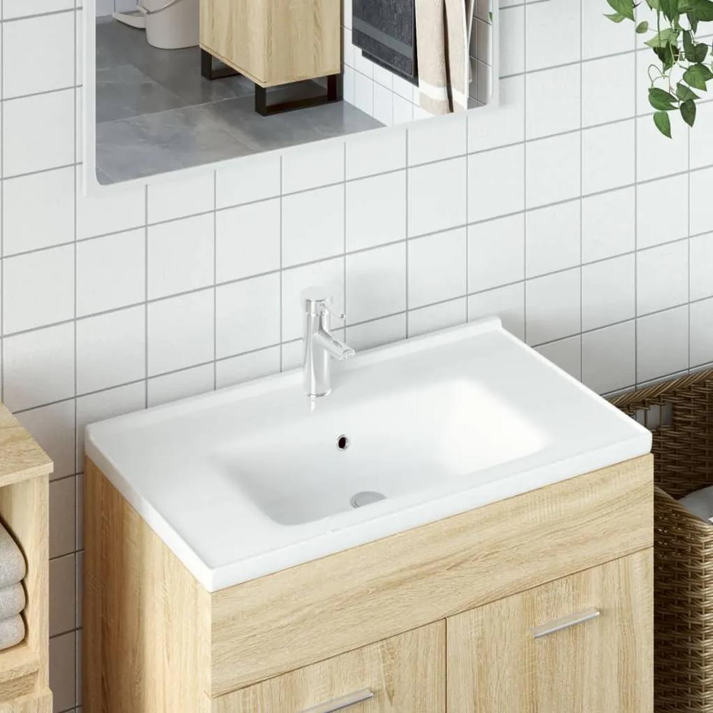 Kúpeľňové umývadlo biele 91,5x48x19,5 cm obdĺžnikové keramické 153712