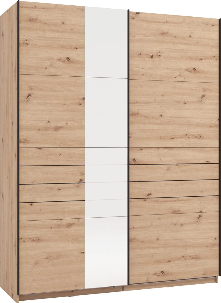 XXXLutz ŠAT. SKRIŇA S POSUV. DVERAMI, dub artisan, 145,5/217,5/60 cm Xora - Skrine - 000834015301