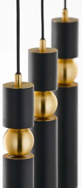 Jupiter 2004 - Luster na lanku ALAS 3xGU10/10W/230V čierna/zlatá