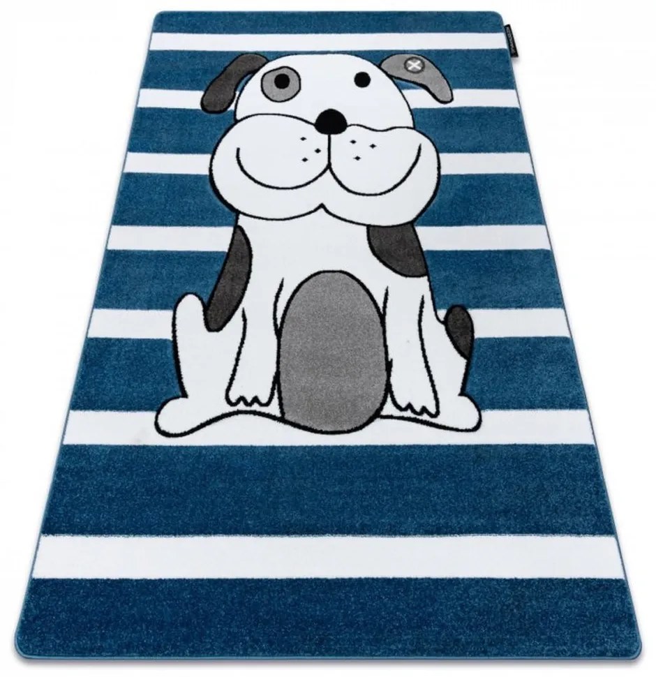 Detský kusový koberec Psík modrý 180x270cm