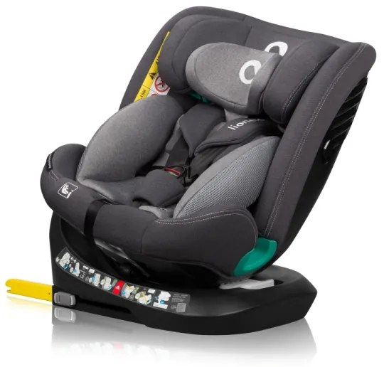 Lionelo - Autosedačka s otočnou základňou BASTIAAN ONE i-Size 40-150 cm Grey Stone