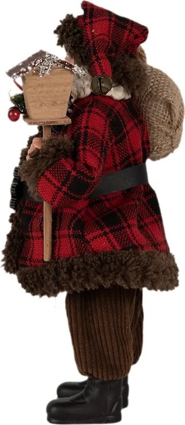 Vianočné dekorácie otec Santa Claus v kabáte s darčekmi - 18*10*27 cm