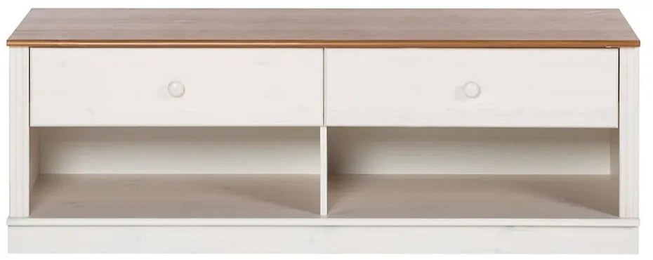 Biely TV stolík z borovicového dreva 137x47 cm Anita – Støraa