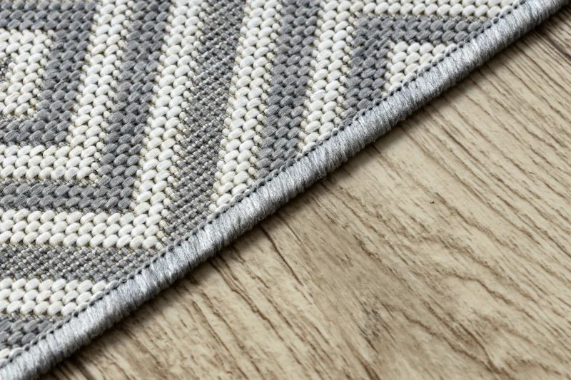 Koberec FLAT SISAL 48607637  Námestie  diamant sivo /  krémový