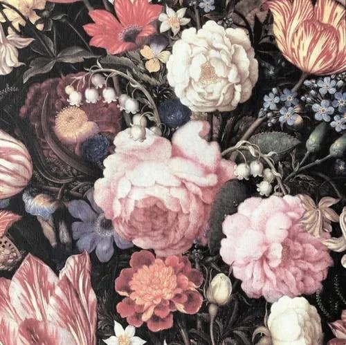 Vliesové tapety na stenu V5673526, rozmer 10,05 m x 0,53 m, velké farebné kvety, IMPOL TRADE