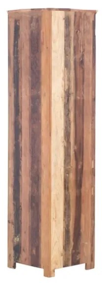 furniture-nabytek.cz - Masívny rohový vysoký šatník Sumana z recyklovaného dreva, lakovaný, hnedý – 65×30×185 cm